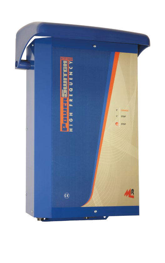POWER-SWITCH high-frequency industrial battery charger, one of the charger ranges Ampwise supplies.
